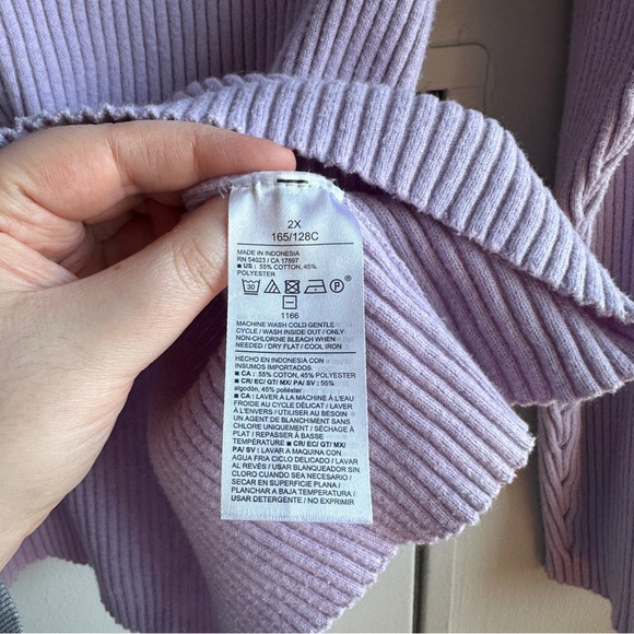 Old Navy Ribbed Sweater – Crew Neck Lilac Long Sleeve - Picture 3 of 8